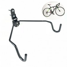 Saurka Foldable Bike Wall Mount  Bike Rack Wall  Bicycle Horizontal Mounting Hanger for Indoor Storage - Hook Angle Adjustable - B07DQCD2Y2
